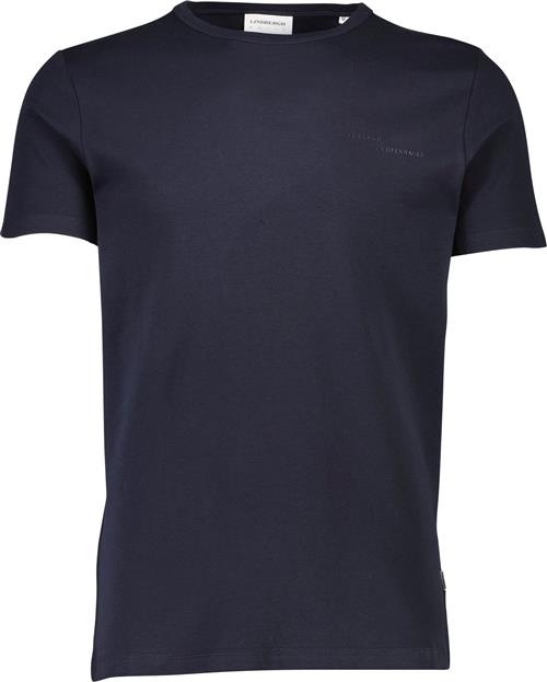 Lindbergh Basic Oneck tee S/S Mand Navy Kortærmede T-shirts Relaxed Fit Str S - Bomuld hos Magasin