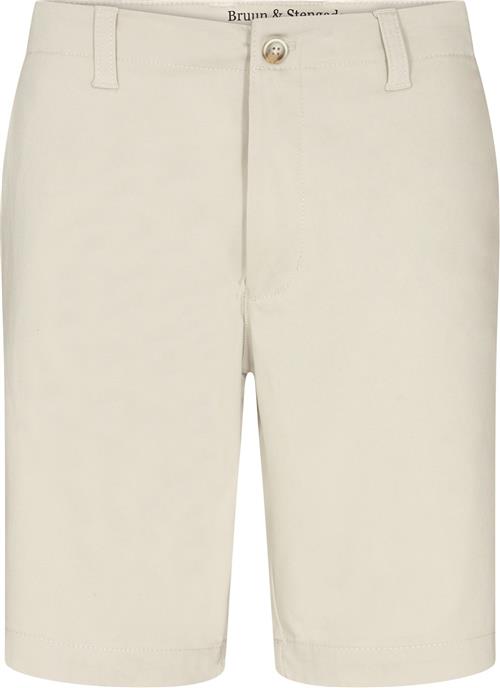 Se Bruun & Stengade BS Gerhard Regular Fit Shorts Mand Kit Chino Shorts Str 38 - Bomuld hos Magasin ved Magasin