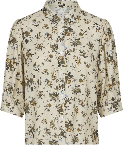 Lollys Laundry Bonoll Shirt SS Kvinde Flower Print Kortærmede Skjorter Str L - hos Magasin