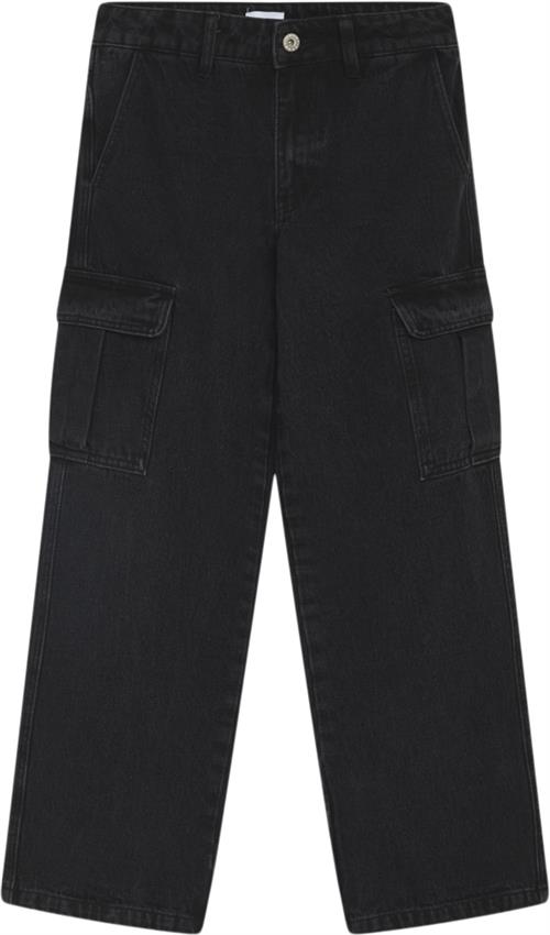 Grunt Worki Low Waist Cargo Str 26/13Y - Black Jeans hos Magasin