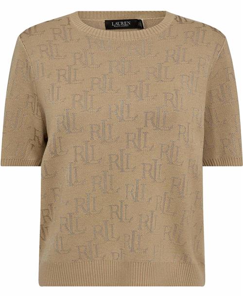 Lauren Ralph Lauren Bright Rayon/cottonss Sweater Kvinde Beige Kortærmet Strik Str XS - hos Magasin