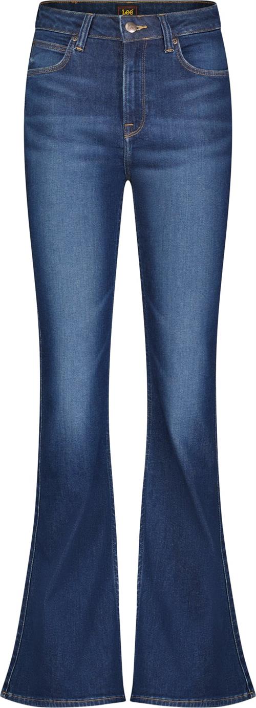 Se Lee Breese Kvinde Blå Flared Jeans Str 25/31 - Denim hos Magasin ved Magasin