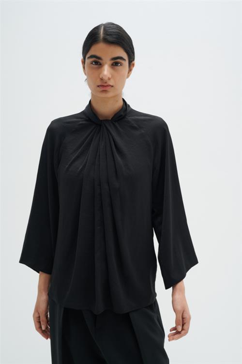 InWear Kotoiw Blouse Kvinde Black Langærmede Bluser Loose Fit Str 40 - hos Magasin