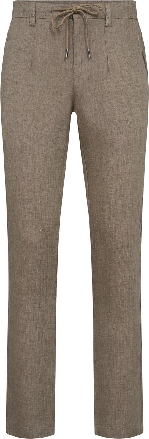 Se Bruun & Stengade BS Louis Slim Fit Chinos Mand Brun Casual Bukser Str 32 - hos Magasin ved Magasin