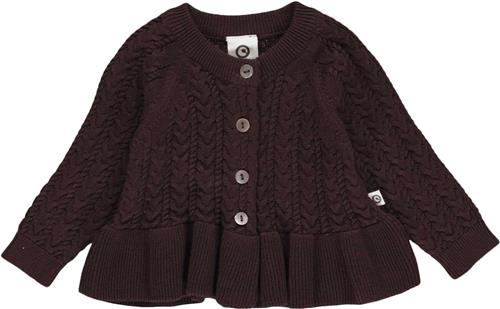 Müsli by Green Cotton Knit Frill Cardigan Baby Str 74 - 19141901 Cardigans Bomuld hos Magasin