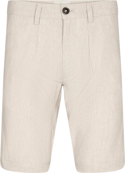 Bruun & Stengade BS Buris Regular Fit Shorts Mand Beige/white Chino Shorts Str 30 - Bomuld hos Magasin