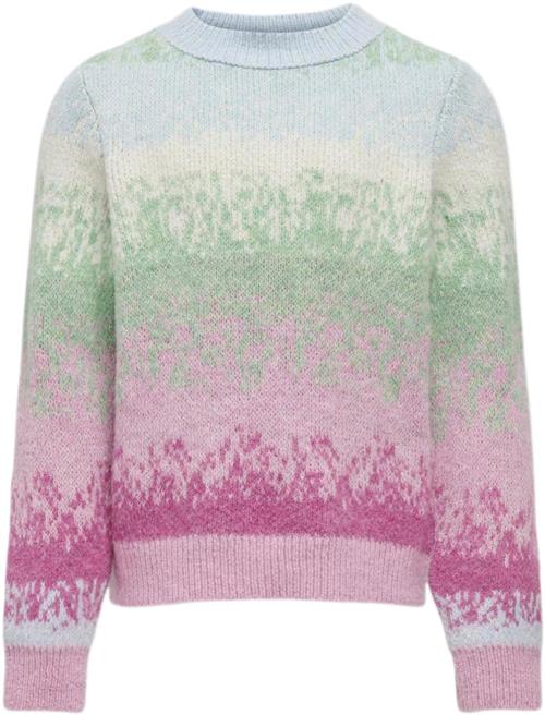 ONLY Koggita L/S Oneck KNT Kvinde Clear Sky/spring Bouquet/cloud Danc Sweaters Str 134/140 - hos Magasin