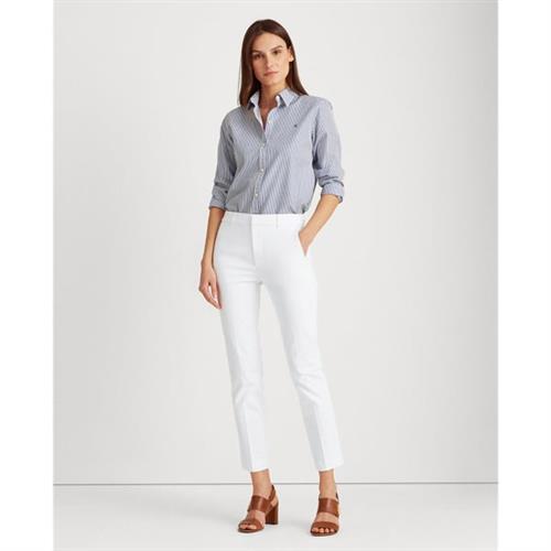 Lauren Ralph Lauren Stretch Cottonblend Pant Kvinde Hvid Bukser Med Smalle Ben Str 32 - hos Magasin