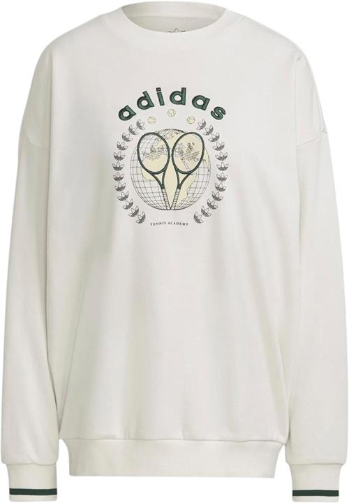 Se adidas Tennis Luxe Graphic Sweater Kvinde White Sweatshirts Str 40 - Bomuld hos Magasin ved Magasin