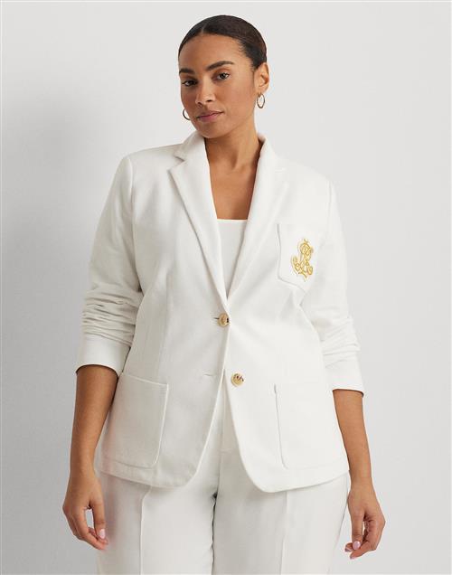 Lauren Ralph Lauren Bullion Jacquard Blazer Kvinde Hvid Blazere Str 1X - Bomuld hos Magasin