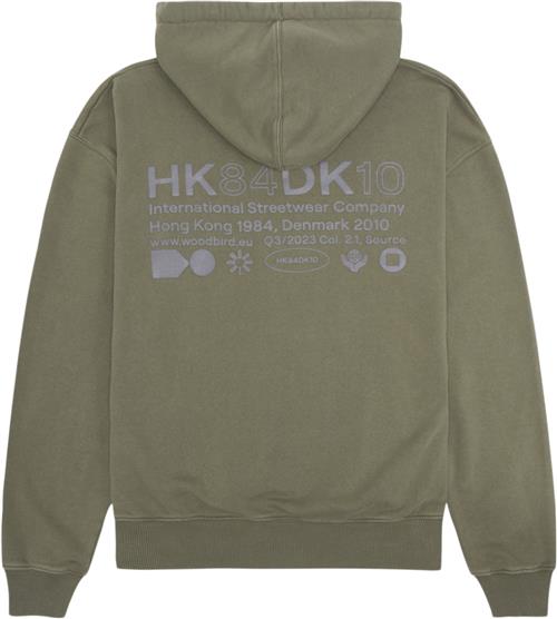 Woodbird Wbpope Hkdk Hoodie Mand Army Green Hoodies Str XL - hos Magasin