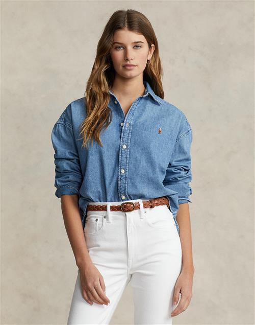 Polo Ralph Lauren 2X1 Denimlsl-bfs Kvinde Zaia Wash Langærmede Skjorter Str L - hos Magasin