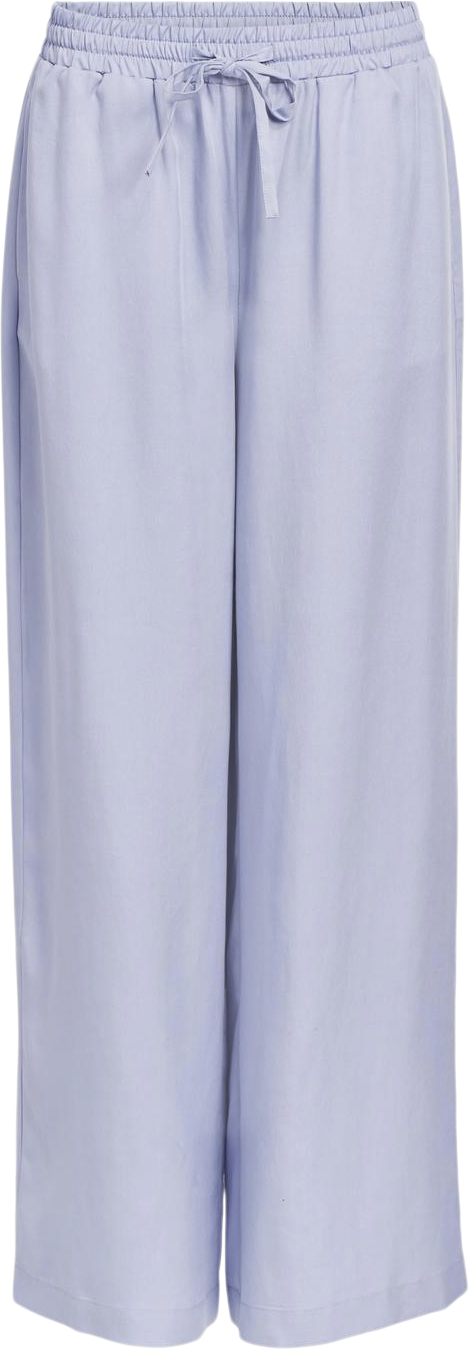 Object Objtilda Talula Long Pant Noos Kvinde Brunnera Blue/col Bukser Med Brede Ben Str 34 - hos Magasin