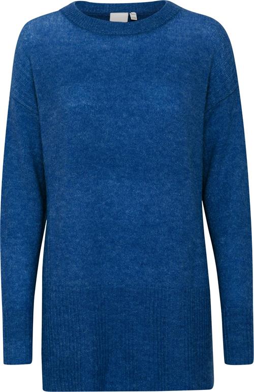 Se ICHI Ihkamara Long LS Kvinde True Blue Sweaters Str XS - hos Magasin ved Magasin