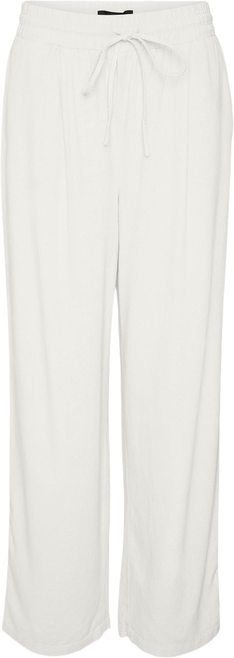 Vero Moda Vmjesmilo Wide Pants WVN GA Noos Kvinde Snow White Bukser Med Brede Ben Regular Fit Str L - hos Magasin