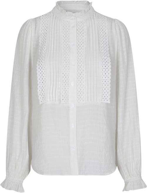 Lollys Laundry Arielll Shirt LS Kvinde White Langærmede Skjorter Str XXL - hos Magasin