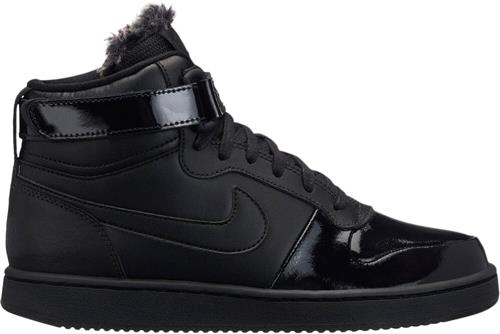 Se Nike Ebernon Mid Premium Kvinde Sort Sneakers Str 38.5 - Læder hos Magasin ved Magasin