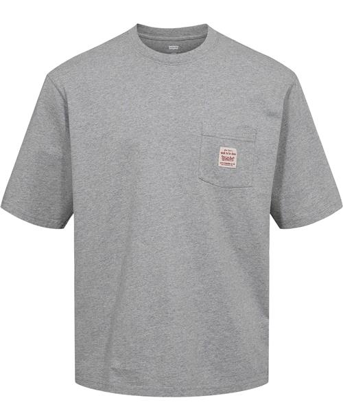 Levi's SS Workwear TEE MID Tone Grey Mand Grå Kortærmede T-shirts Loose Fit Str S - Bomuld hos Magasin