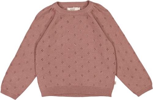 Wheat Strik Pullover Mira Str 3 år / 98 cm - Pudder Strik Bomuld hos Magasin