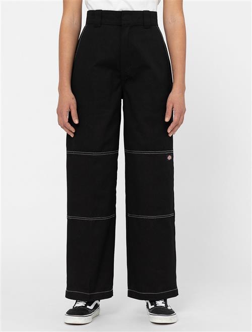 Se Dickies Sawyerville REC Black Kvinde Black Wide Jeans Str 29 - hos Magasin ved Magasin