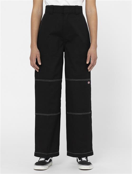 Dickies Sawyerville REC Black Kvinde Black Wide Jeans Str 26 - hos Magasin