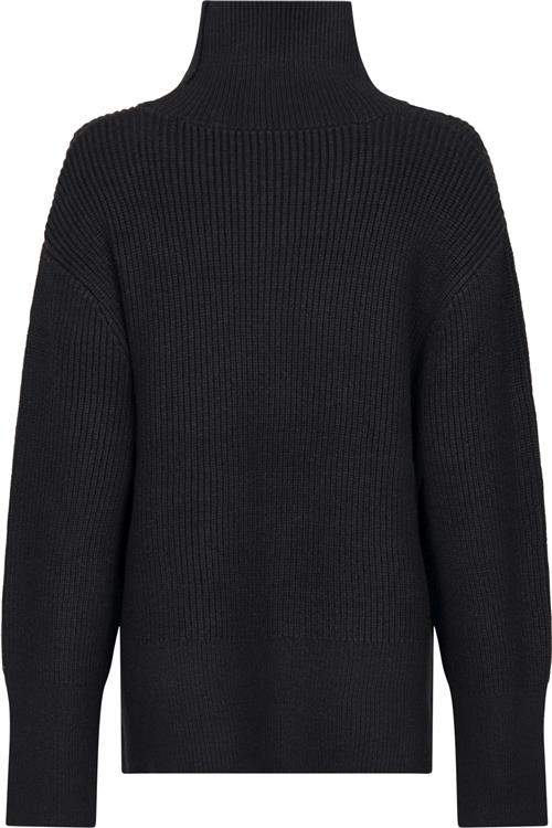 Se Neo Noir Fanning Solid Knit Blouse Kvinde Black Rullekraver Str 40 - hos Magasin ved Magasin