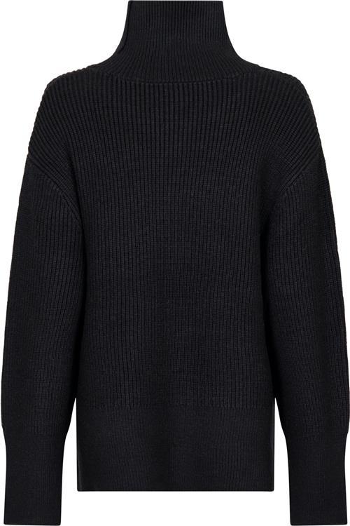 Se Neo Noir Fanning Solid Knit Blouse Kvinde Black Rullekraver Str 42 - hos Magasin ved Magasin