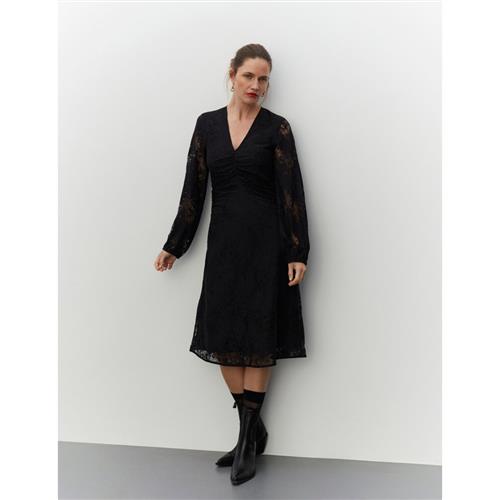 DAY Birger et Mikkelsen Naomi Artistic Lace Kvinde Black Midi Kjoler Str 40 - hos Magasin