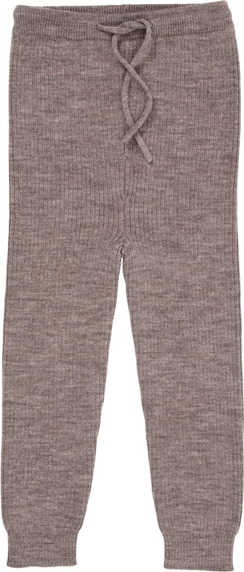 Copenhagen Colors Merino Classic RIB Leggings W. Draw Str 116 Merino - Natural Melange Bukser hos Magasin