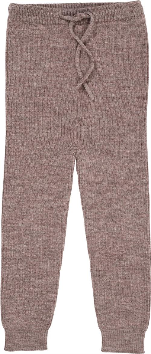 Copenhagen Colors Merino Classic RIB Leggings W. Draw Str 68 Merino - Natural Melange Bukser hos Magasin