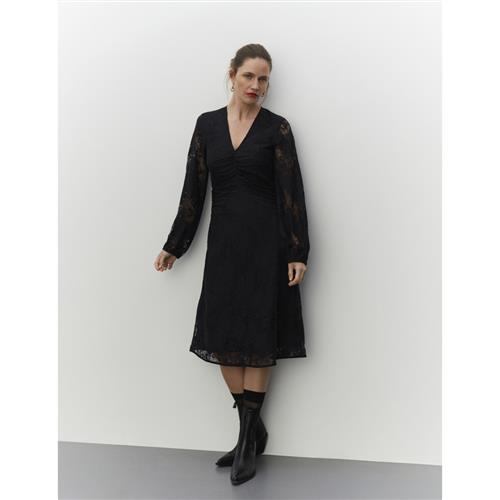 DAY Birger et Mikkelsen Naomi Artistic Lace Kvinde Black Midi Kjoler Str 42 - hos Magasin