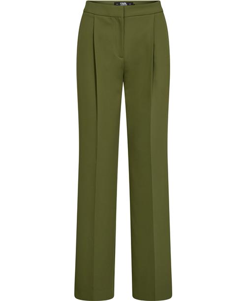 Karl Lagerfeld Tailored Pants Kvinde Pesto Green Bukser Med Lige Ben Str 38 - hos Magasin