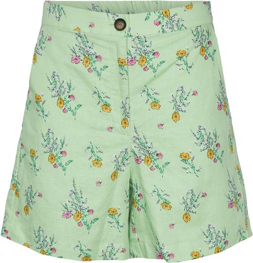 YAS Yasmeadowfield HW Shorts Show Kvinde Opaline Green/meadowfield Aop Casual Shorts Str L - hos Magasin