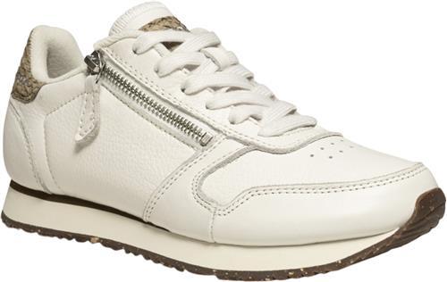 Woden Ydun Leather Zipper Kvinde Blanc De Blanc Sneakers Str 41 - Polyester hos Magasin