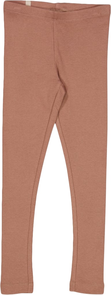 Wheat Rib Leggings Str 4 år / 104 cm - Vintage Rose Leggings Bomuld hos Magasin