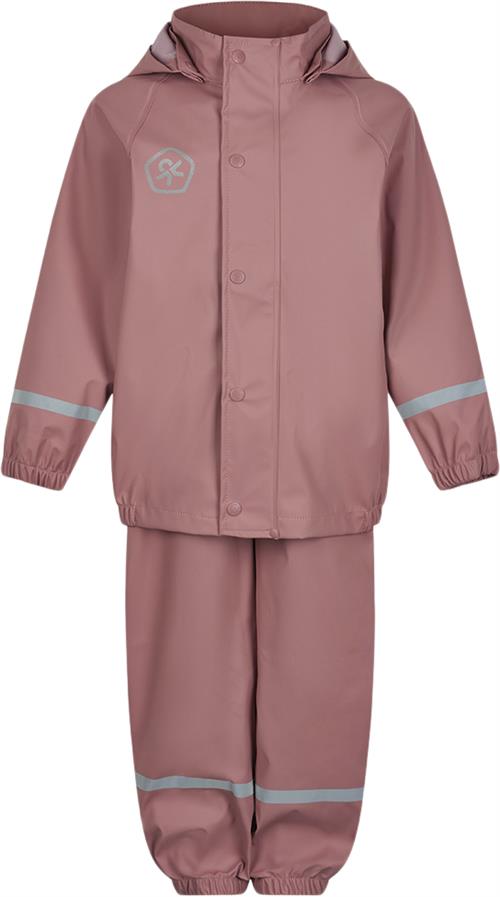 Color Kids Rain Set Solid PU Str 80 - Ash Rose Regntøj hos Magasin