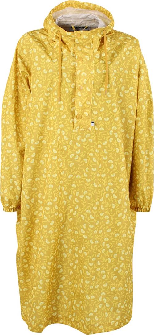 Danefæ Dream Drops Rain Poncho Kvinde Dark Yellow Fleur Regnjakker Str S-M - hos Magasin