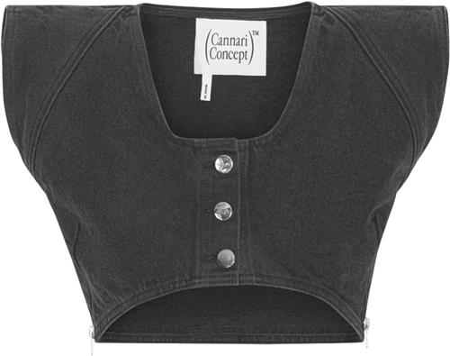 Cannari Concept Crop Vest Kvinde Forged Iron Toppe Str 38 - hos Magasin