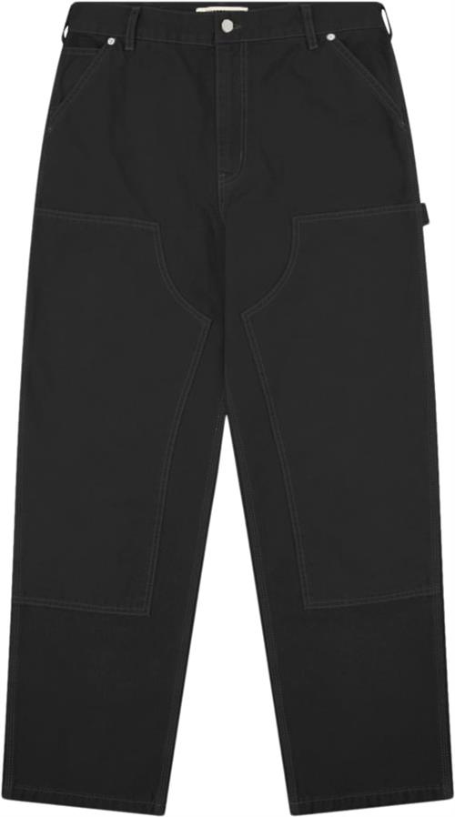 Woodbird Wbdenise Carpenter Pants Kvinde Black Bukser Med Brede Ben Str 30 - hos Magasin