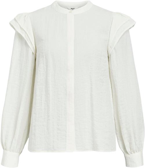 Se Object Objsophie L/S Shirt 131 Kvinde Cloud Dancer Langærmede Bluser Str 42 - hos Magasin ved Magasin