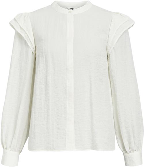 Se Object Objsophie L/S Shirt 131 Kvinde Cloud Dancer Langærmede Bluser Str 36 - hos Magasin ved Magasin