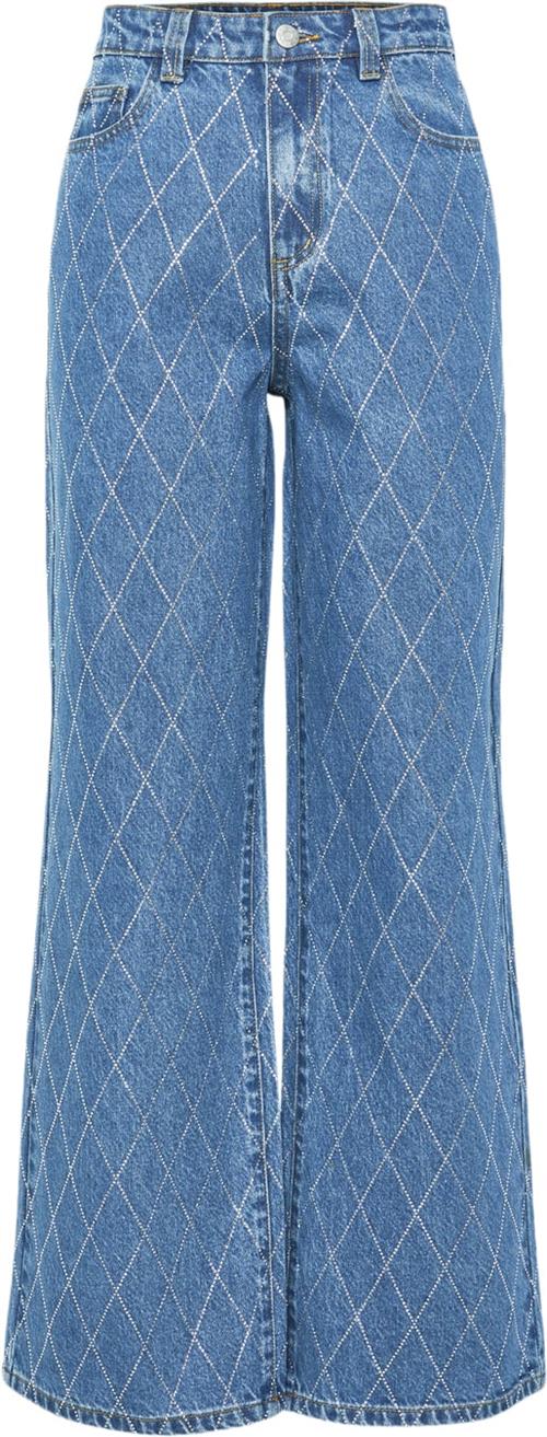 YAS Yasharli HMW Jeans EX Kvinde Medium Blue Denim Wide Jeans Str "26/""32" - hos Magasin