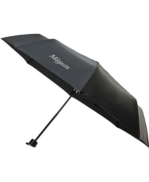 Magasin du Nord Collection Magasin Umbrella Short Black W. Reflex Logo ONE SIZE Paraplyer Polyester