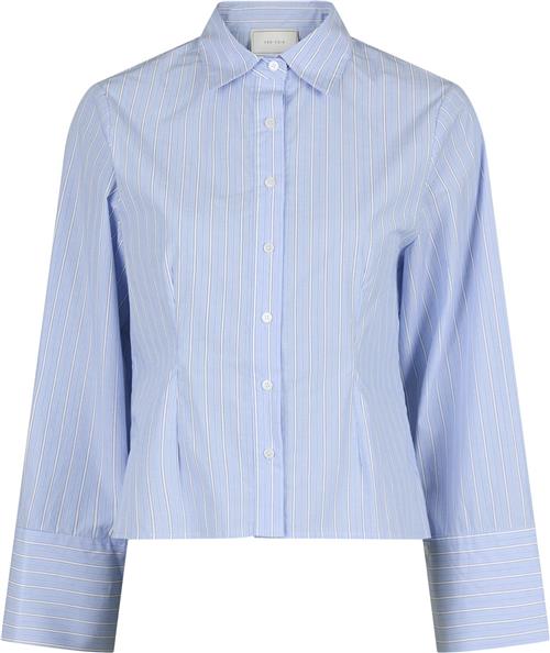 Neo Noir Rosa Stripe Shirt Kvinde Light Blue Langærmede Skjorter Str 40 - hos Magasin