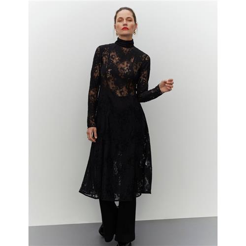 DAY Birger et Mikkelsen Basil Artistic Lace Kvinde Black Midi Kjoler Str 38 - hos Magasin