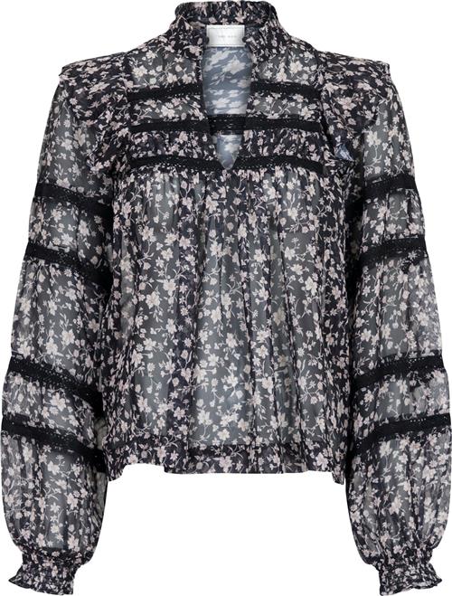 Neo Noir Aroma Fleur Sombre Blouse Kvinde Sort Langærmede Bluser Str 44 - hos Magasin