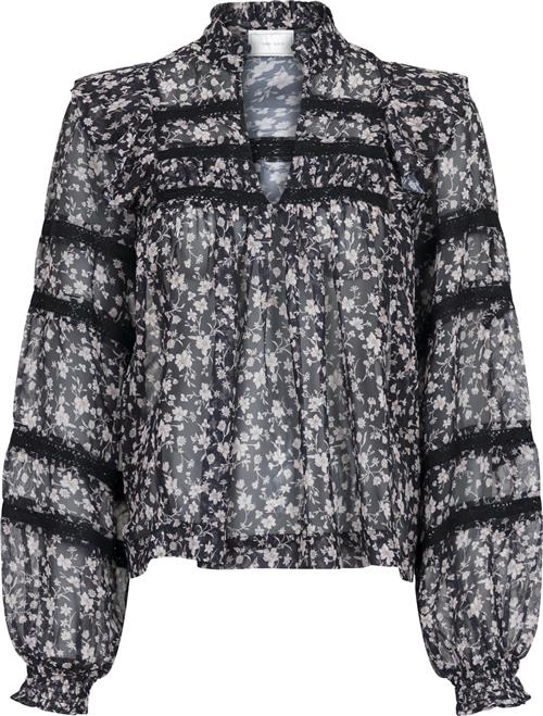 Neo Noir Aroma Fleur Sombre Blouse Kvinde Sort Langærmede Bluser Str 34 - hos Magasin