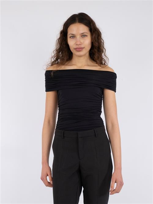 Neo Noir Fiola Jersey Top Kvinde Sort Toppe Str 34 - hos Magasin