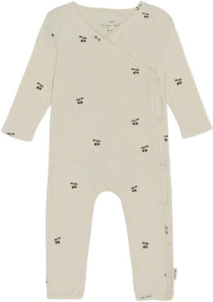 Se Konges Sløjd Newborn Onesie Gots Str 3M - Cherry Heldragter hos Magasin ved Magasin