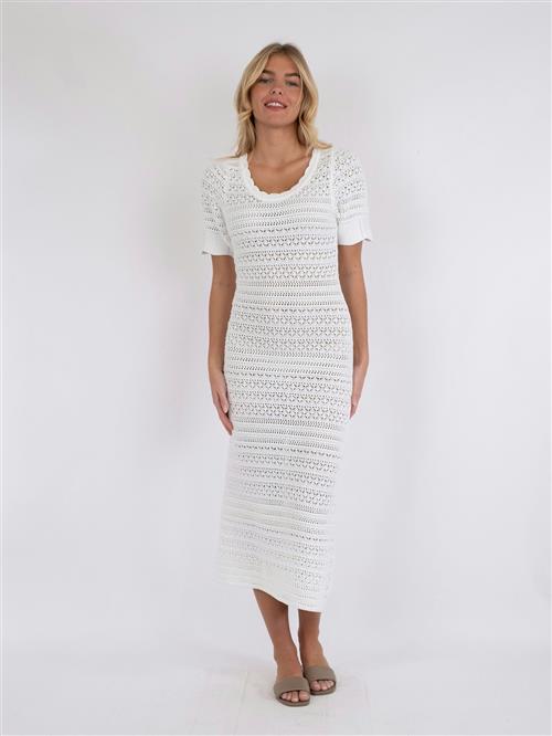 Neo Noir Eiko Knit Dress Kvinde Off White Midi Kjoler Str 42 - hos Magasin